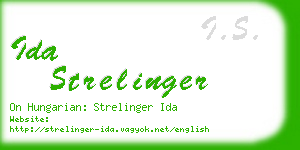 ida strelinger business card